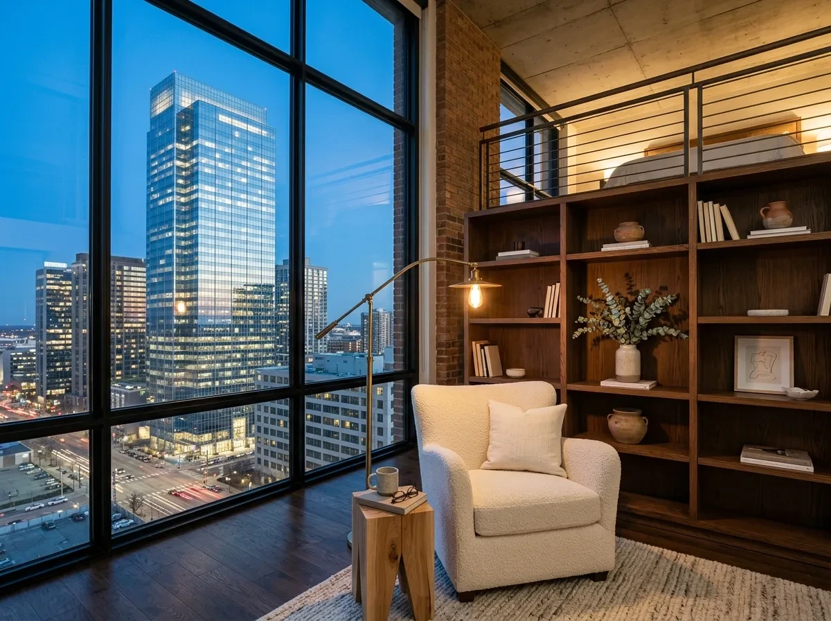 Downtown Loft with skyline views