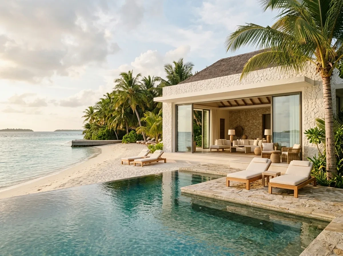 Palm Shoreline beachfront villa